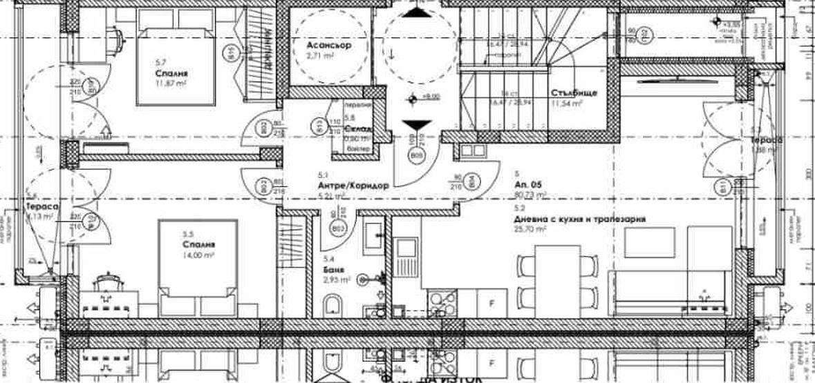 Трёхкомнатный апартамент в новом здании в Меден Рудник, зона Б