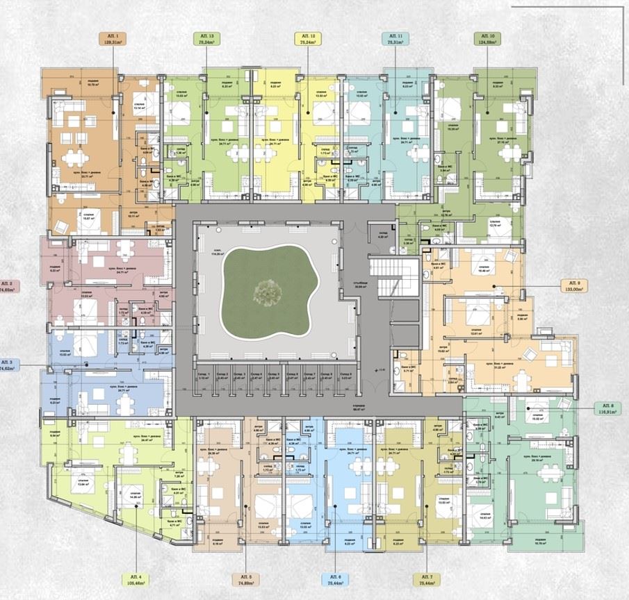 Просторная трёхкомнатная квартира в новом современном проекте в ж.к. Славейков – комфорт и отличная городская среда в Бургасе