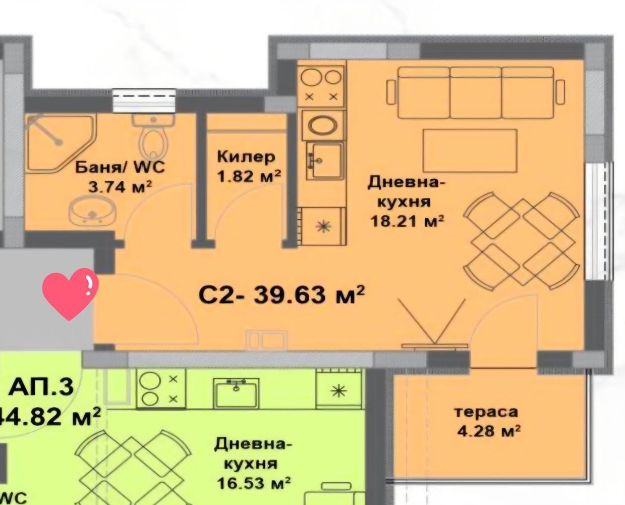 Функциональная студия на первом этаже – отличная возможность для инвестиций или уютного жилья