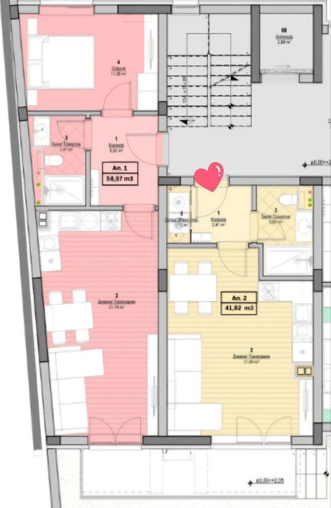 Просторная студия в бутик-комплексе в центре Солнечного Берега – стиль, свет и комфорт