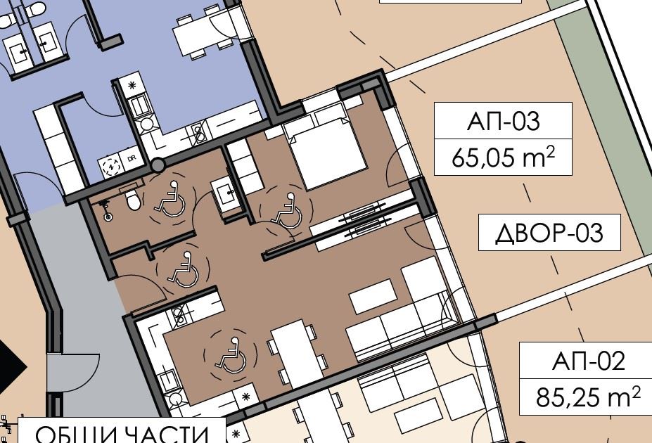 Апартамент с одной спальней и собственным двором в Несебре – уникальная локация рядом с Морским парком и Южным пляжем