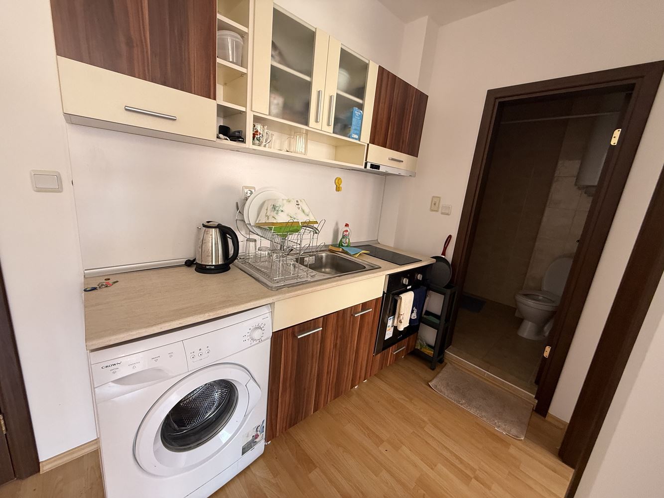 Обставленный апартамент с одной спальней с видом на бассейн в Солнечном Берегу